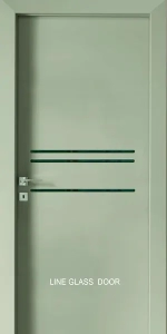 درب پلی وود شیشه خطی